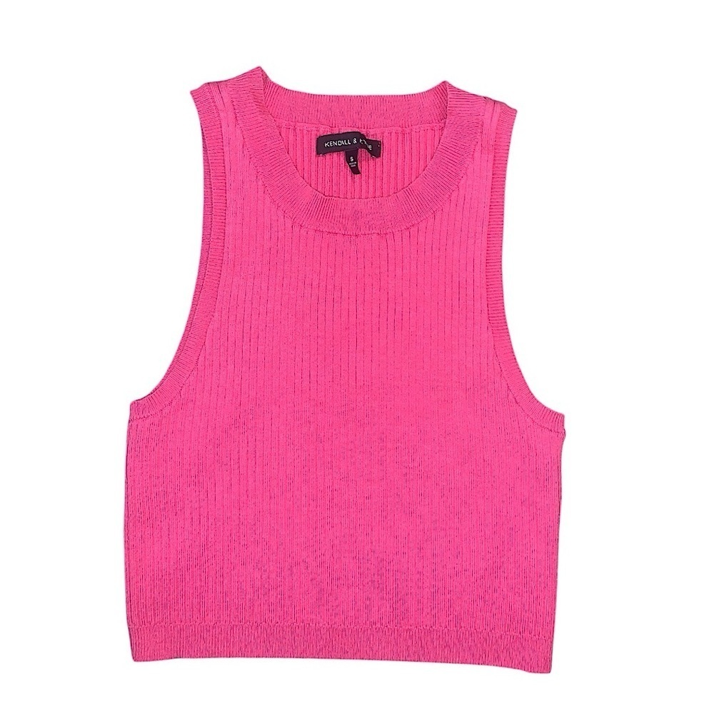 Kendall & Kylie Pink Ribbed Tank